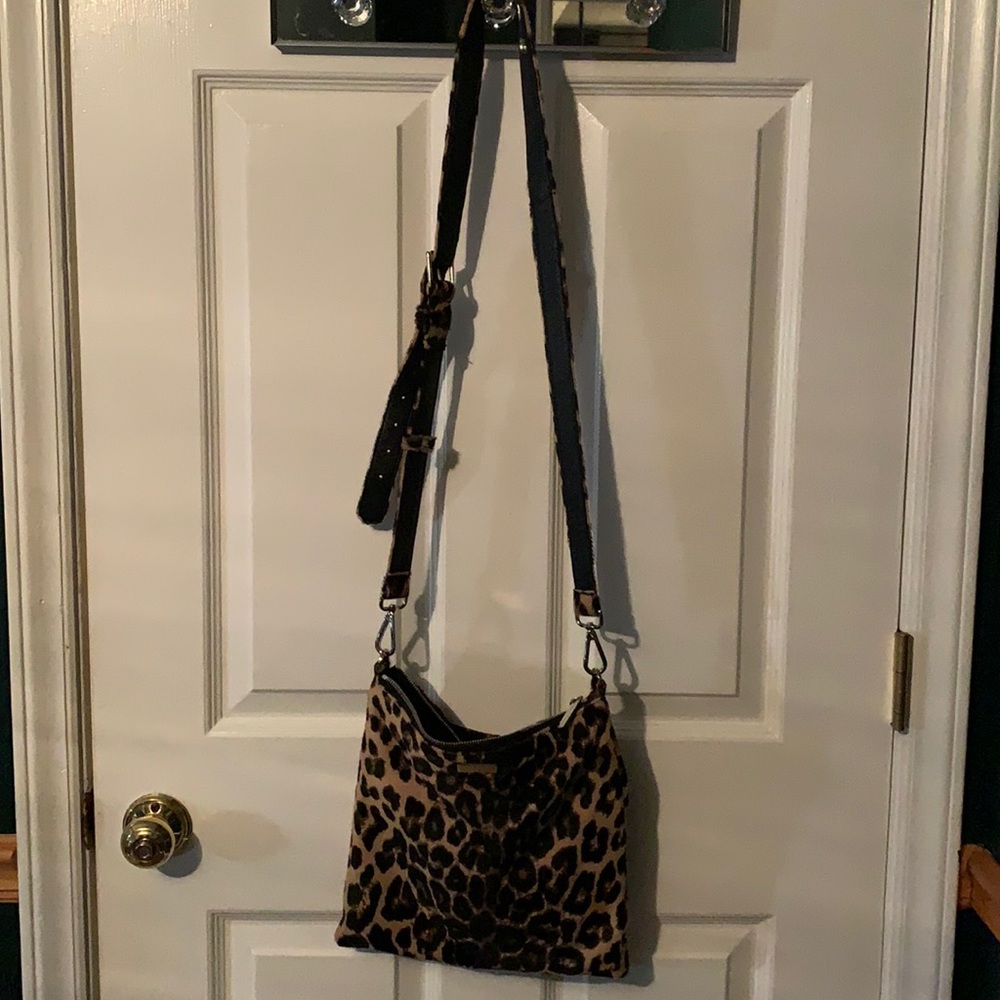 Elizabeth Weinstock leopard calf bag